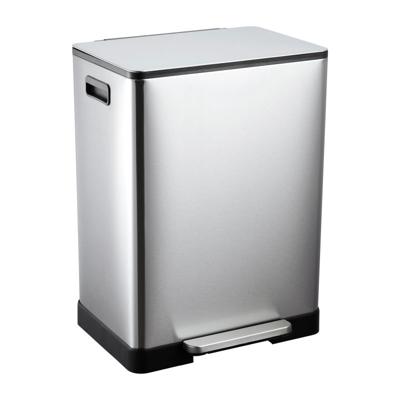 Pedaalemmer - zilverkleurig - 2x30 liter Pedaalemmer - zilverkleurig - 2x30 liter