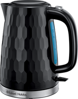 Russell Hobbs Honeycomb Black Kettle waterkoker 1,7 l 2400 W Zwart - thumbnail