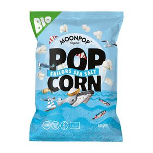 Moonpop Moonpop - Popcorn Sea Salt Bio 60 Gram 6 Stuks