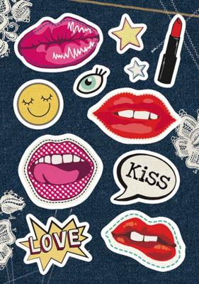 Herma stickers Kisses meisjes 12 x 8,4 cm folie 11 stuks
