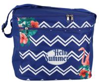 Gerimport koeltas Hello Summer 31,5 cm 18 liter polyester blauw