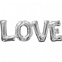 Amscan Folieballon Love 63 X 22 Cm Zilver