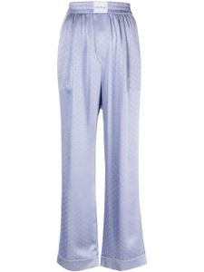 Alexander Wang pantalon en jacquard à coupe ample - Bleu