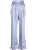 Alexander Wang pantalon en jacquard à coupe ample - Bleu