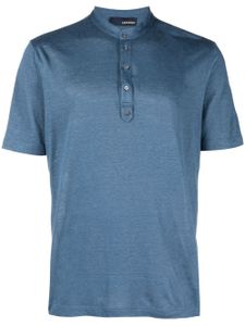 Lardini polo en lin à logo - Bleu