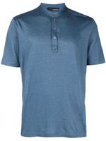 Lardini polo en lin à logo - Bleu