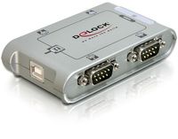 Delock 87414 USB 2.0-hub 4 poorten Zilver - thumbnail