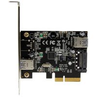 StarTech.com 2-Poorts USB 3.1 (10Gbps) kaart- USB-A, 1x externe, 1x interne PCIe - thumbnail