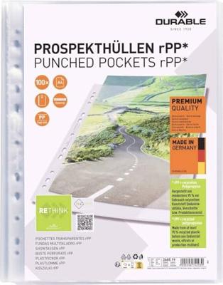 Durable Prospekthülle PREMIUM A4 1 x DIN A4 PP Durchsichtig 268519 100St.