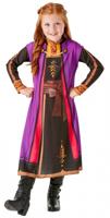 Rubie's verkleedjurk Anna Frozen 2 meisjes bruin/paars mt 104