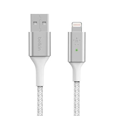 Belkin Smart LED-oplaadkabel, USB-C naar Lightning, 1,2 m (weergave van de laadstatus) voor iPhone, AirPods en iPad, MFi-gecertificeerd - wit, CAA007bt
