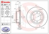 Remschijf BREMBO, Remschijftype: Binnen geventileerd, u.a. fÃ¼r Toyota