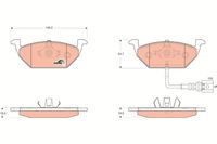 Remblokkenset, schijfrem TRW, u.a. fÃ¼r Seat, VW, Skoda, Audi