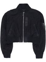 sacai veste bomber à logo brodé - Noir - thumbnail