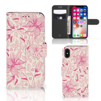 Apple iPhone X | Xs Hoesje Pink Flowers