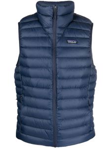 Patagonia gilet matelassé à patch logo - Bleu