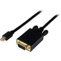 StarTech.com 91 cm Mini-DisplayPort naar VGA-kabel - Computer-monitorkabel - Mini-DisplayPort naar VGA Adapterkabel - mDP-kabel - Monitorkabel VGA - 1920 x 1200 - Zwart (MDP2VGAMM3B)