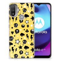 Silicone Back Case Motorola Moto E20 | E40 Punk Geel - thumbnail