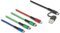 DeLOCK 87035 USB cable 1.2 m USB 2.0 USB A/USB C USB C/Micro-USB B/Lightning Black, Blue, Green, Red