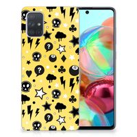 Silicone Back Case Samsung Galaxy A71 Punk Geel