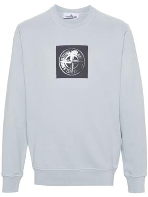 Stone Island Sweater met Compass-logopatch - Blauw