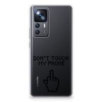 Xiaomi 12T | 12T Pro Silicone-hoesje Finger Don't Touch My Phone - thumbnail