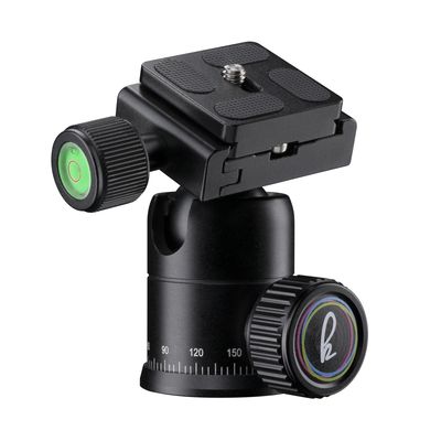 Mantona 21182 Tripod 1/4 inch, 3/8 inch Werkhoogte: 17 - 49.5 cm Zwart Kogelkop