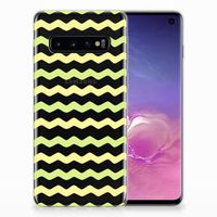 Samsung Galaxy S10 TPU bumper Waves Yellow - thumbnail