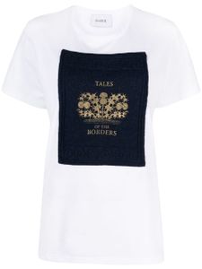 Barrie t-shirt en coton à patch logo - Blanc