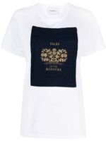 Barrie t-shirt en coton à patch logo - Blanc - thumbnail