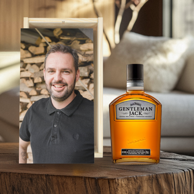 Whiskey in bedrukte kist - Gentleman Jack