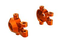 Traxxas - Steering blocks, 6061-T6 aluminum (orange-anodized) (left & right) (TRX-9737-ORNG)