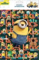 Illumination stickers Minions junior vinyl blauw/geel 22 stuks