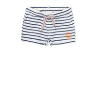 Noppies baby gestreepte sweatshort Tofino met biologisch katoen wit/blauw