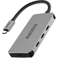 Sitecom CN-386 USB-C Hub 4 Port | USB-C naar 3X + 1x UBS-C Power Delivery Port Adapter met 10 Gbps gegevens, 7,5 W vermogen - voor MacBook Pro/Air, Chromebook en andere, apparaten