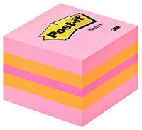 Post-it 2051-P zelfklevende notitieblok mini 51x51 mm, 400 vellen roze/oranje/neonroze