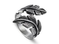 Lucifer's Luxury unisex ring Feather 20.5 mm