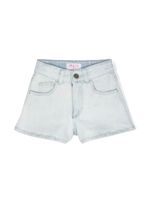 PUCCI Junior short en jean à imprimé Marmo - Bleu