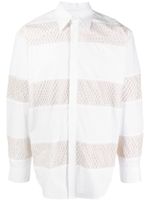 MSGM chemise en coton biologique à rayures - Blanc