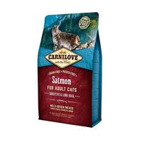 Carnilove Carnilove Zalm Sensitive & Long Hair droogvoer voor katten, 400 g, 4 x 100 g, Totaal gewicht: 400 g