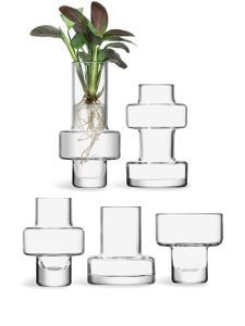 LSA International vases Metropole (lot de 5) - Blanc