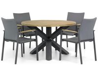 Lifestyle Brandon/Rockville 120 cm rond dining tuinset 5-delig - thumbnail