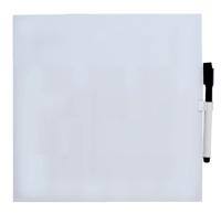 Whiteboard desq 35 x 35 cm randloos + marker magnetisch
