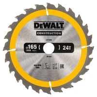 DeWalt Accessoires Cirkelzaagblad 165x20x24t, positief 10°, kerf 1.8mm - DT1934-QZ - thumbnail