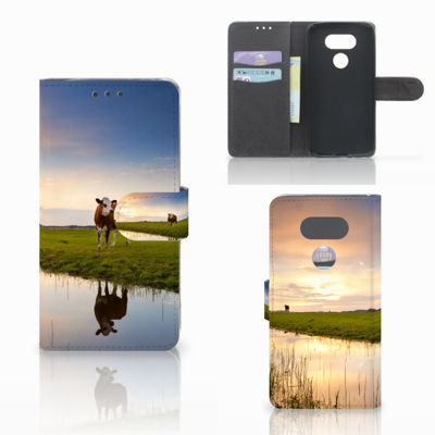 LG G5 Telefoonhoesje met Pasjes Koe LG G5 Telefoonhoesje met Pasjes Koe