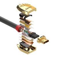 LINDY 37865 HDMI-kabel HDMI Aansluitkabel HDMI-A-stekker, HDMI-A-stekker 7.50 m Grijs 4K UHD - thumbnail