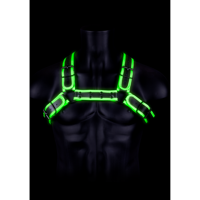 Ouch! by Shots Bulldog Harness with Buckle - Glow in the Dark - L/XL - thumbnail