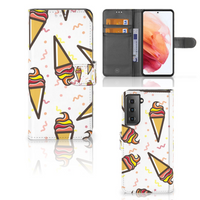 Samsung Galaxy S21 Book Cover Icecream - thumbnail