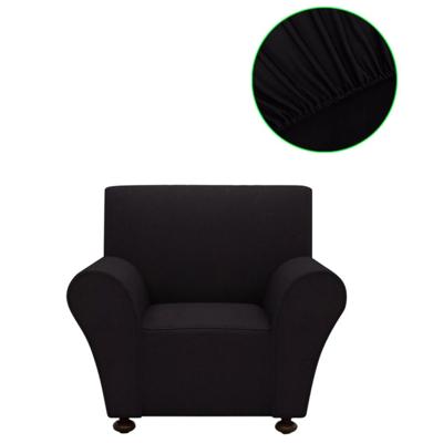 vidaXL Stretch meubelhoes voor fauteuil zwart polyester jersey