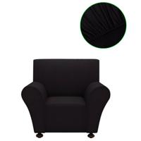 vidaXL Stretch meubelhoes voor fauteuil zwart polyester jersey